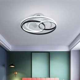 Luzes de teto modernas Círculo Anéis Designer Ventilador de teto