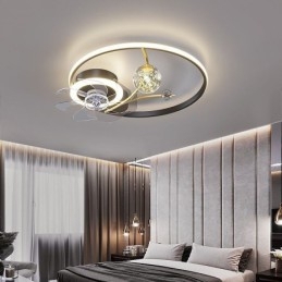 Ventilador de Teto com Luzes Decor Ventilador Luminária Acrílico