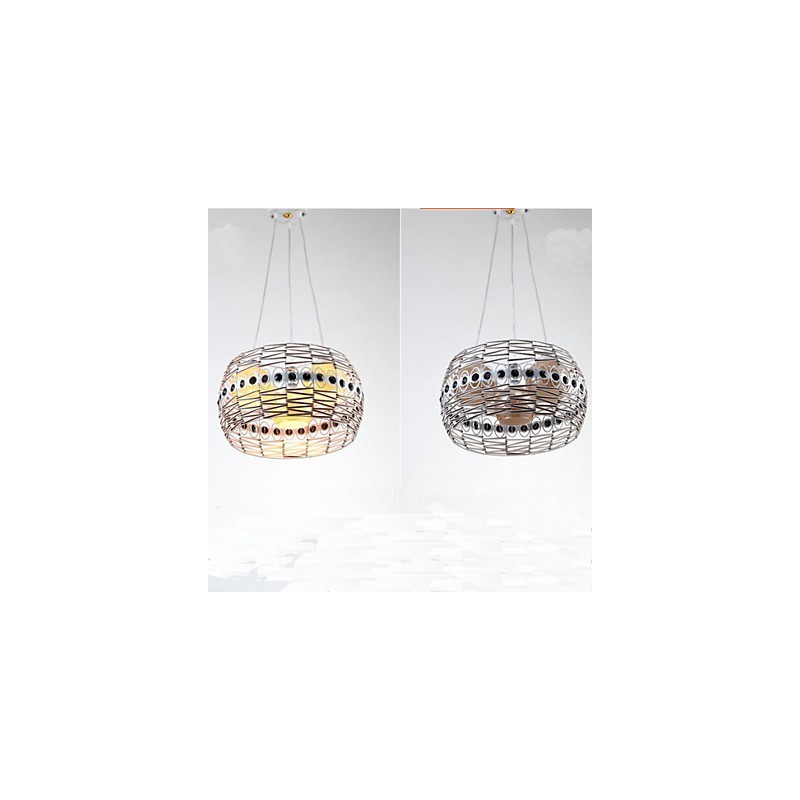Luminária pendente Rattan Art Luminária tecida à mão