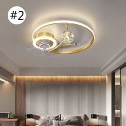 Ventilador de Teto com Luzes Decor Ventilador Luminária Acrílico