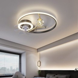 Ventilador de Teto com Luzes Decor Ventilador Luminária Acrílico
