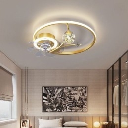 Ventilador de Teto com Luzes Decor Ventilador Luminária Acrílico