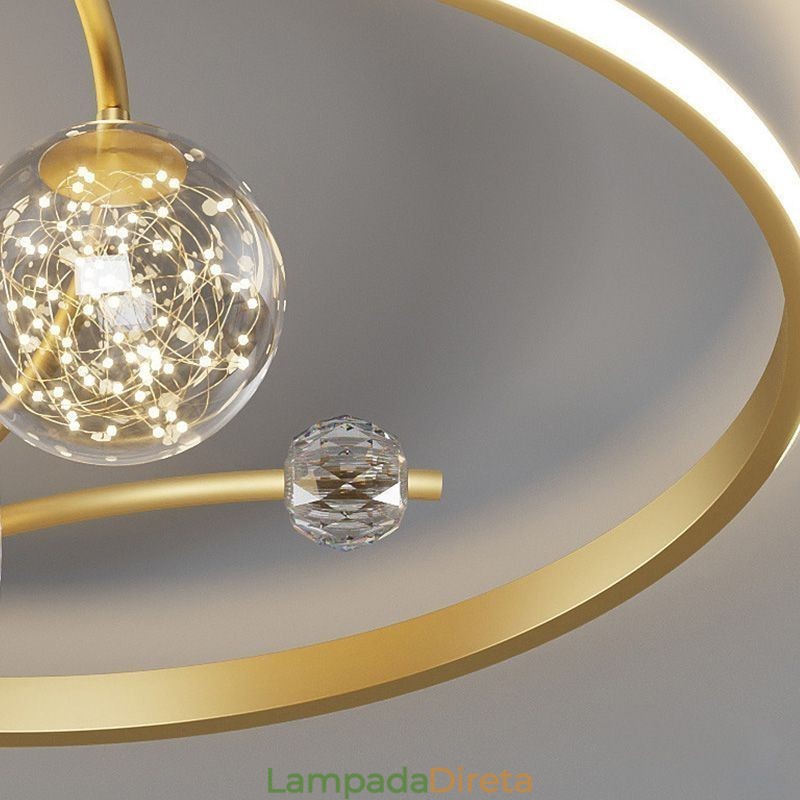 Ventilador de Teto com Luzes Decor Ventilador Luminária Acrílico