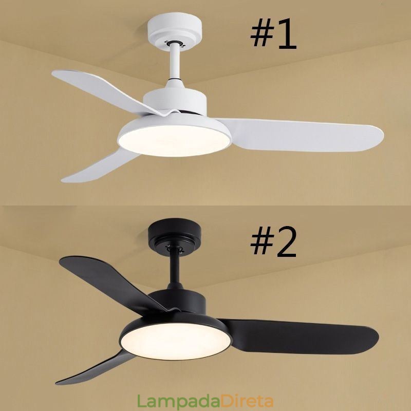 Lâmpada de ventilador inversora moderna e minimalista Lâmpada de ventilador de teto