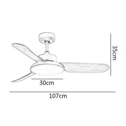 Lâmpada de ventilador inversora moderna e minimalista Lâmpada de ventilador de teto