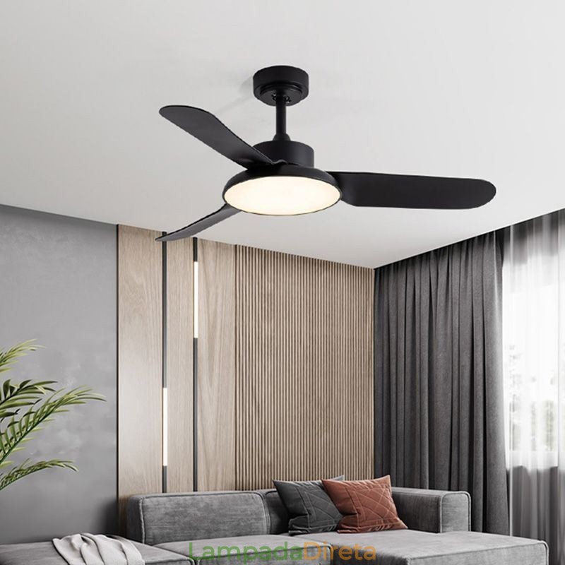 Lâmpada de ventilador inversora moderna e minimalista Lâmpada de ventilador de teto