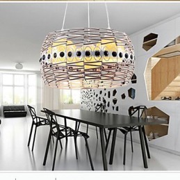 Luminária pendente Rattan Art Luminária tecida à mão