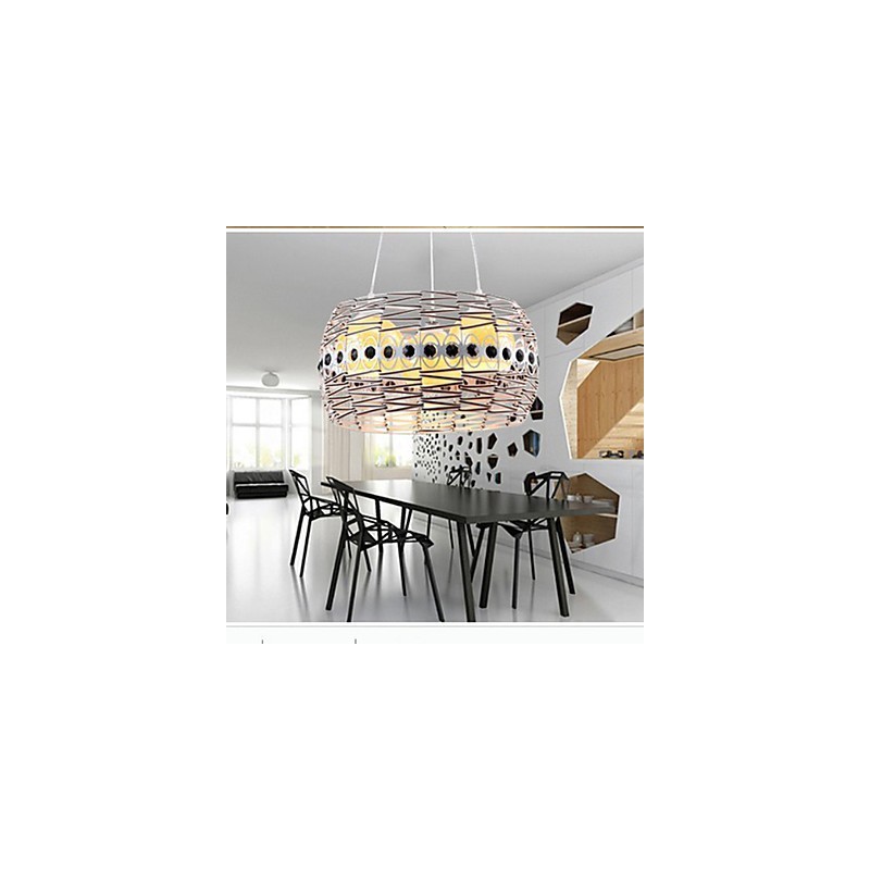 Luminária pendente Rattan Art Luminária tecida à mão
