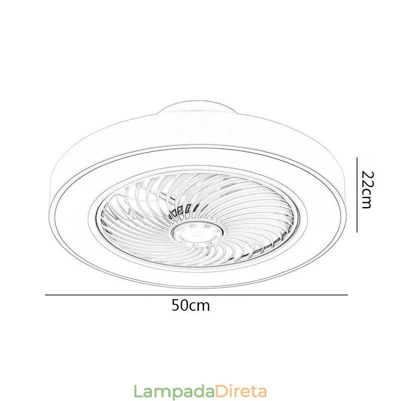Luzes de ventilador de teto modernas com controle remoto Lâmpada de teto redonda de acrílico