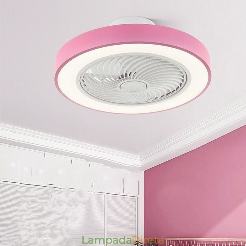 Luzes de ventilador de teto modernas com controle remoto Lâmpada de teto redonda de acrílico