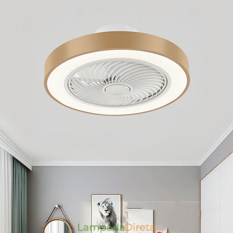 Luzes de ventilador de teto modernas com controle remoto Lâmpada de teto redonda de acrílico