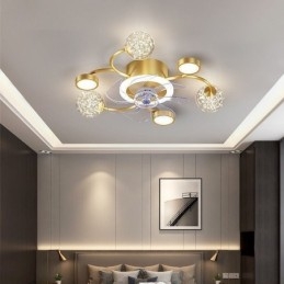Lustre de teto criativo com ventilador