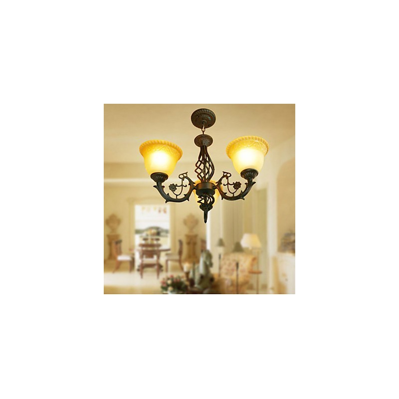 Lustre de ferro forjado vintage