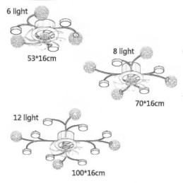 Lustre de teto criativo com ventilador