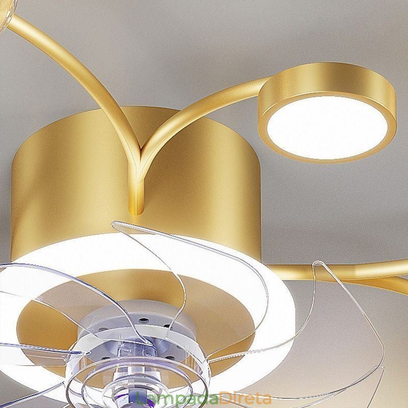 Lustre de teto criativo com ventilador