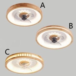 Ventilador de teto inversor moderno com luzes, controle remoto, luz de teto, ventilador, lâmpada