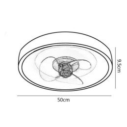 Ventilador de teto inversor moderno com luzes, controle remoto, luz de teto, ventilador, lâmpada