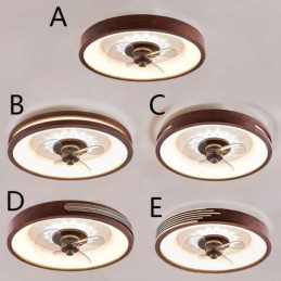 Ventilador de teto inversor moderno com controle remoto, lâmpada de ventilador de teto
