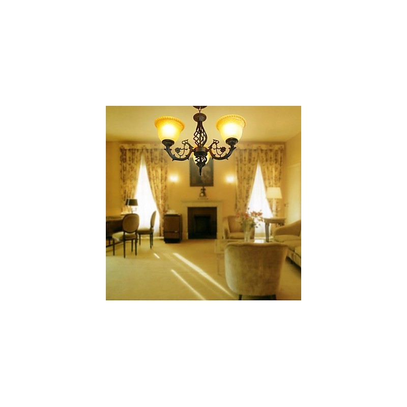 Lustre de ferro forjado vintage