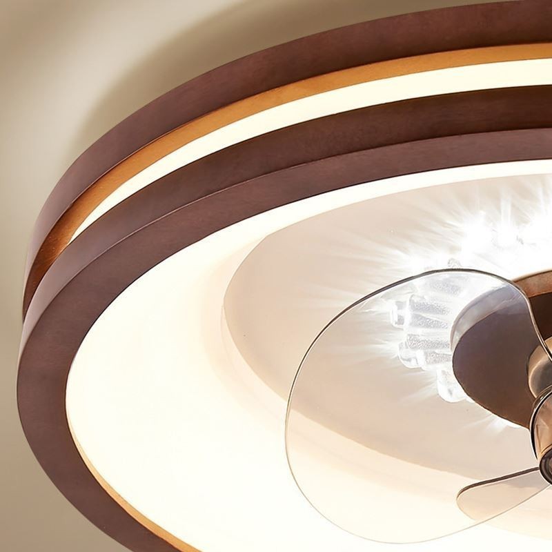Ventilador de teto inversor moderno com controle remoto, lâmpada de ventilador de teto