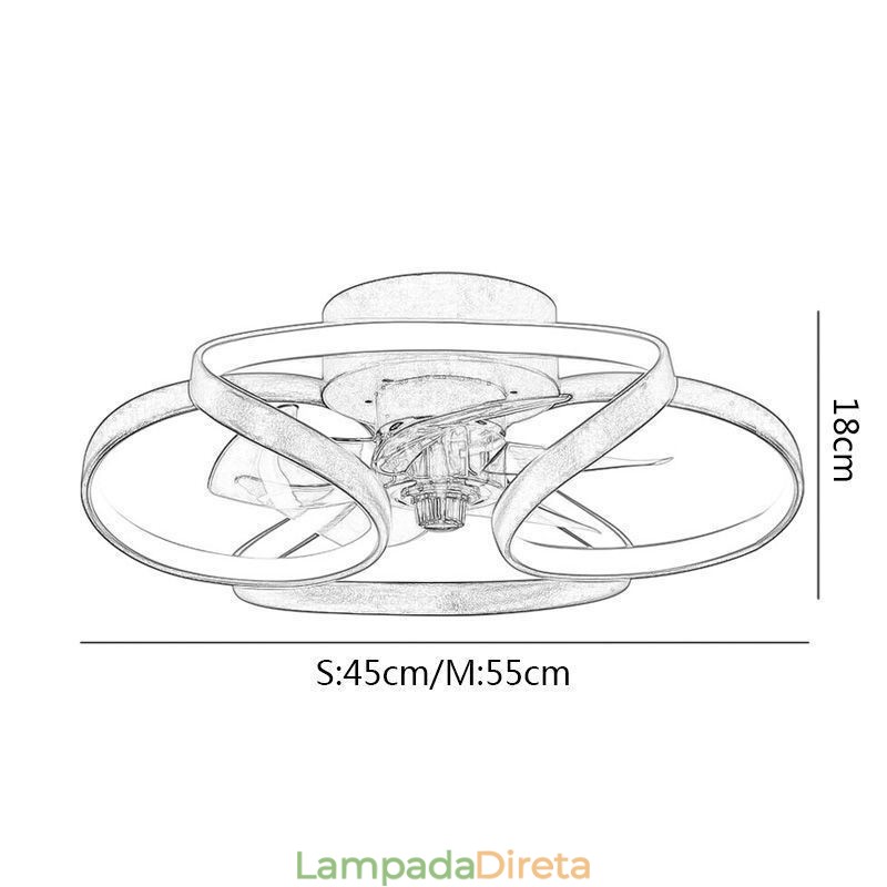 Ventilador de teto exclusivo e luz Ventilador de teto moderno com luzes