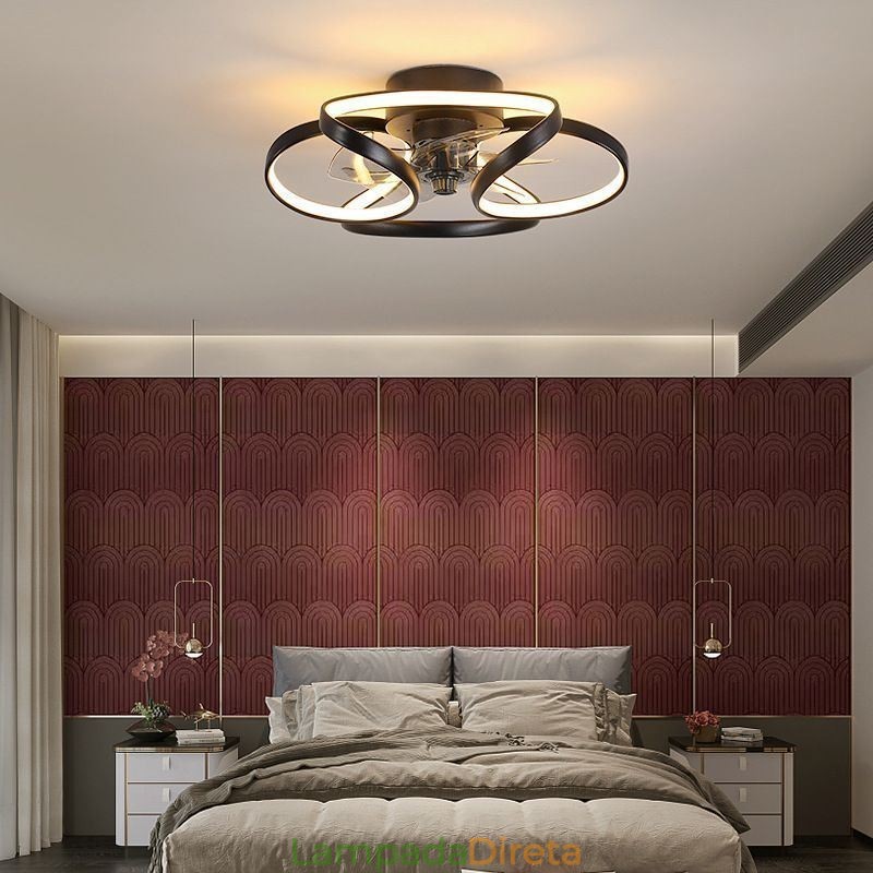 Ventilador de teto exclusivo e luz Ventilador de teto moderno com luzes