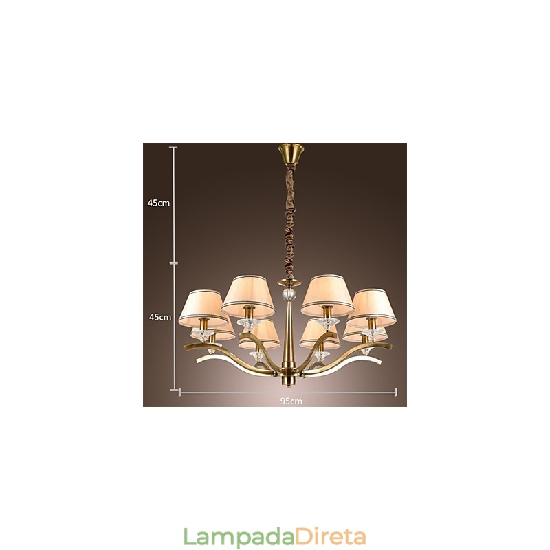 Lustre moderno contemporâneo tradicional clássico rústico chalé vintage country island latão metal lustre