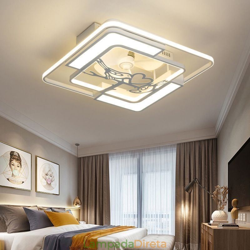 Ventiladores de teto estilo europeu com luz