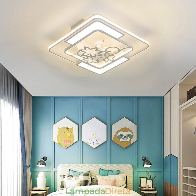Ventiladores de teto estilo europeu com luz