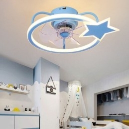 Ventilador de teto de desenho animado, luminária de teto criativa para crianças