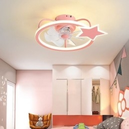 Ventilador de teto de desenho animado, luminária de teto criativa para crianças