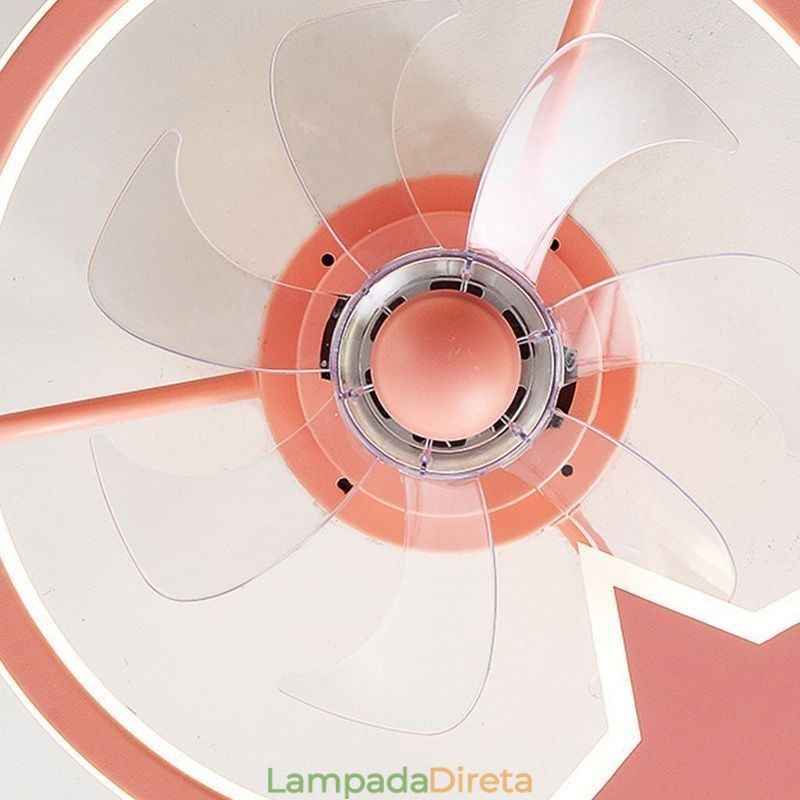 Ventilador de teto de desenho animado, luminária de teto criativa para crianças