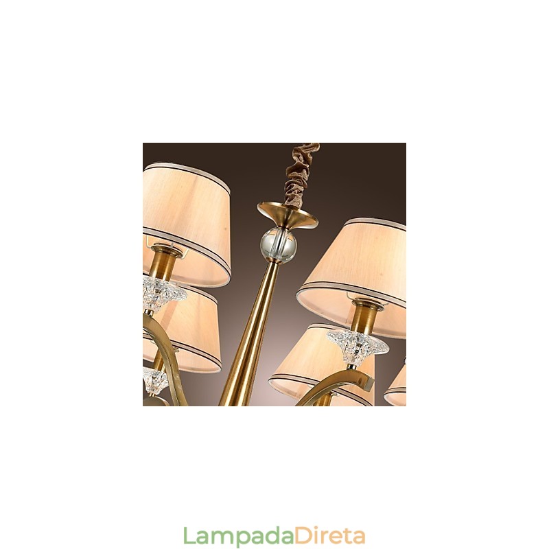 Lustre moderno contemporâneo tradicional clássico rústico chalé vintage country island latão metal lustre