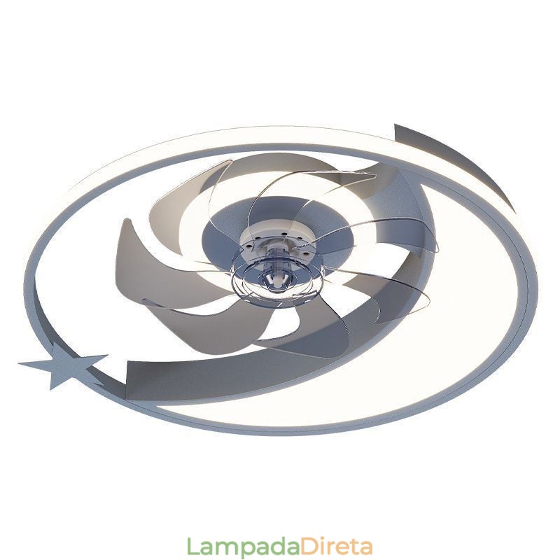 Ventilador de teto Moon Light Criatividade Luminária de teto