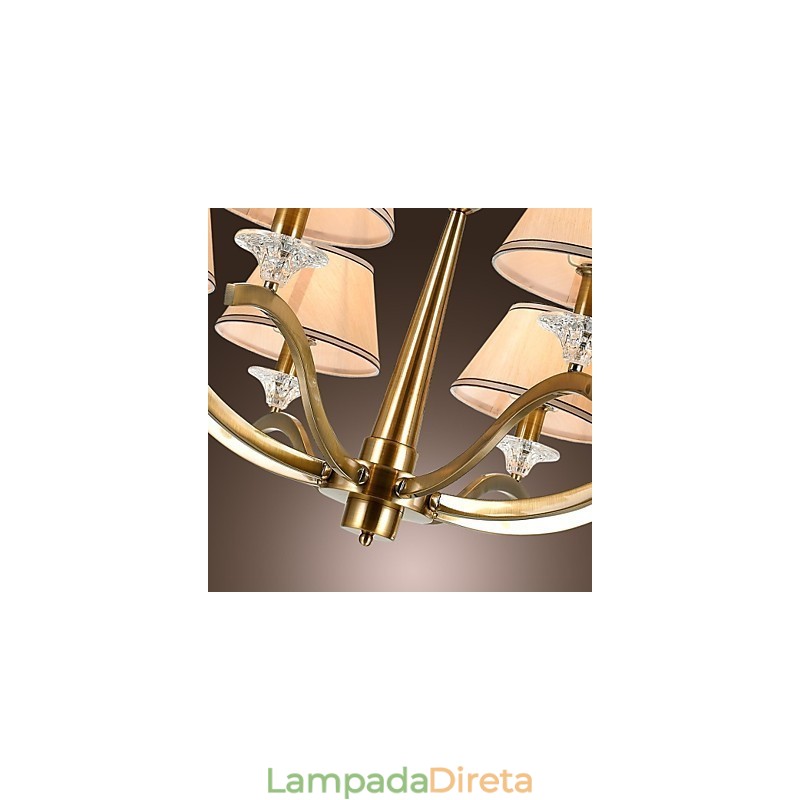 Lustre moderno contemporâneo tradicional clássico rústico chalé vintage country island latão metal lustre