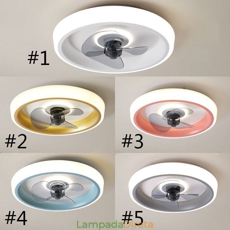Ventilador de teto moderno com luzes, controle remoto, ventilador de teto
