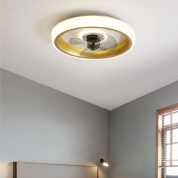 Ventilador de teto moderno com luzes, controle remoto, ventilador de teto