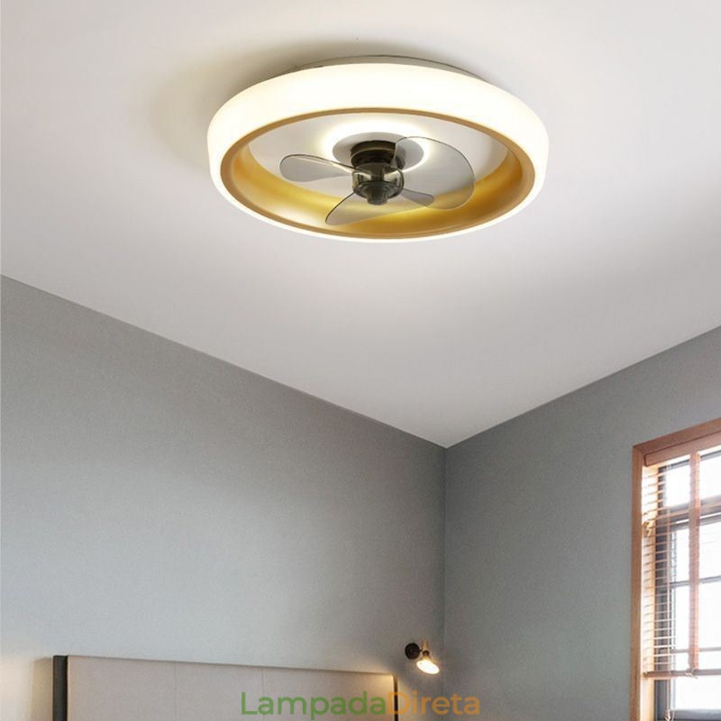 Ventilador de teto moderno com luzes, controle remoto, ventilador de teto