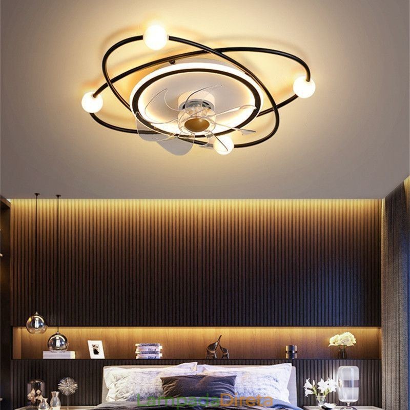 Ventiladores de teto modernos Iluminação interna Jantar