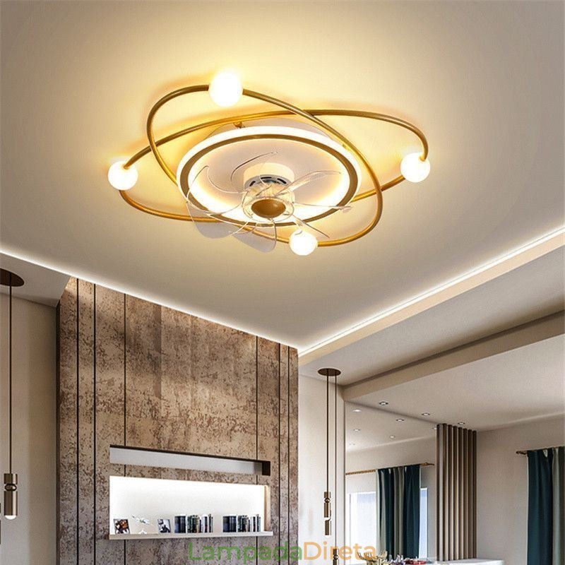 Ventiladores de teto modernos Iluminação interna Jantar