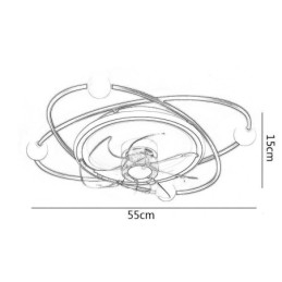 Ventiladores de teto modernos Iluminação interna Jantar