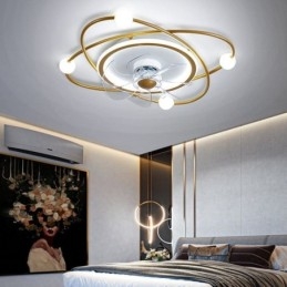 Ventiladores de teto modernos Iluminação interna Jantar