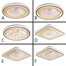 Ventilador de teto inteligente com decoração de escurecimento contínuo de luz