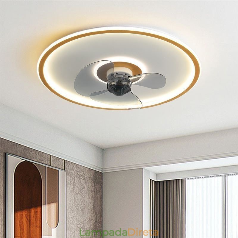 Macaron Ventilador de Teto Luz Controle Remoto Decor Ventilateur