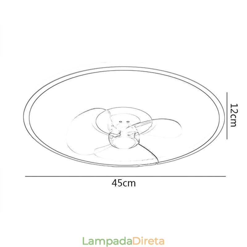Macaron Ventilador de Teto Luz Controle Remoto Decor Ventilateur