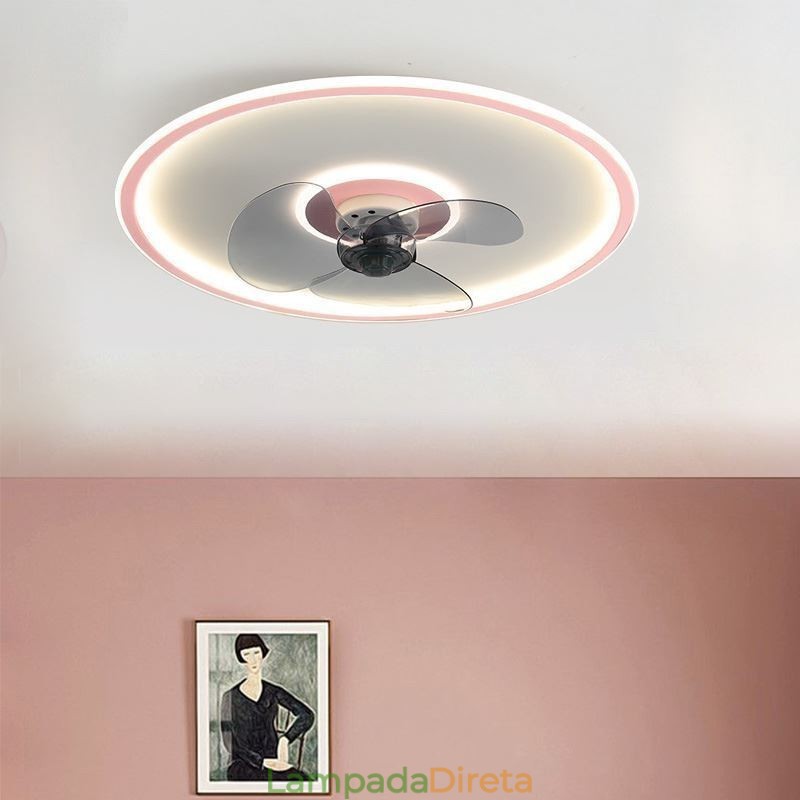 Macaron Ventilador de Teto Luz Controle Remoto Decor Ventilateur