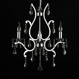 Lustre de Cristal com 3 Luzes em Metal