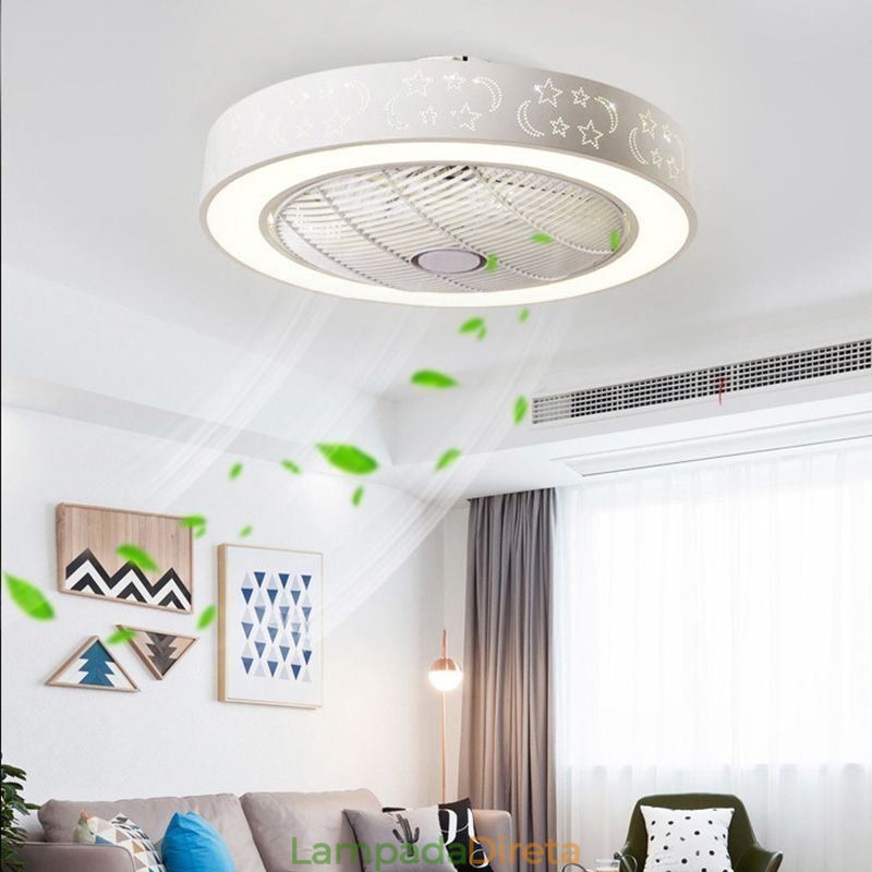 Ventilador de teto ultrafino com luz invisível Ventilador de teto com luz