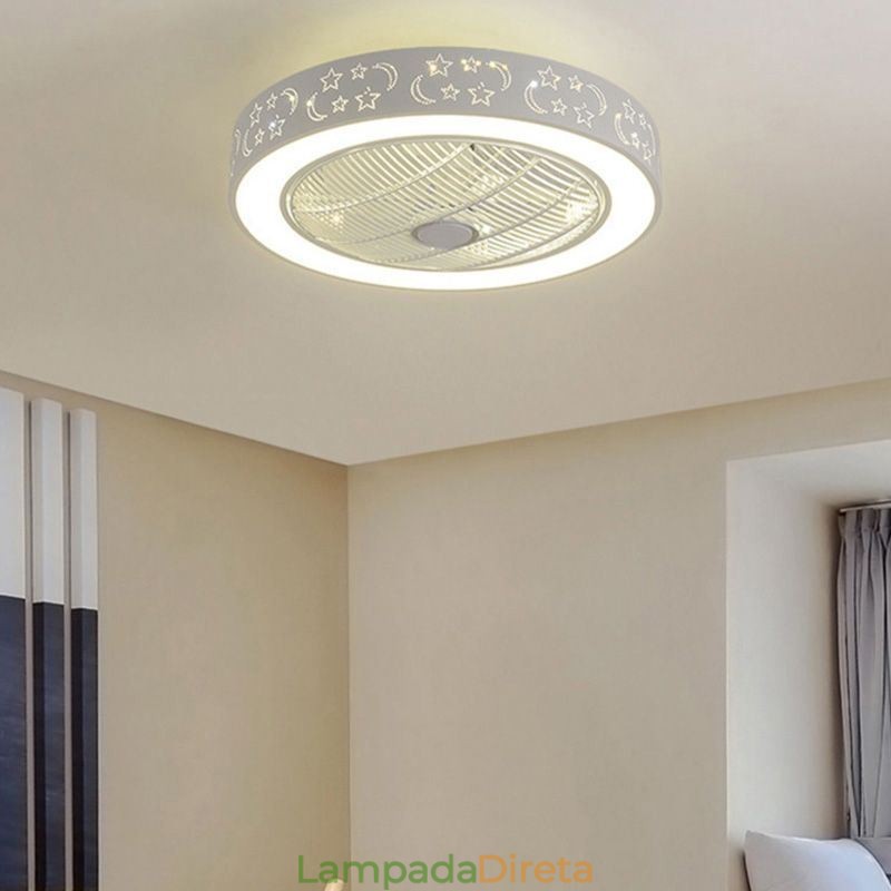 Ventilador de teto ultrafino com luz invisível Ventilador de teto com luz