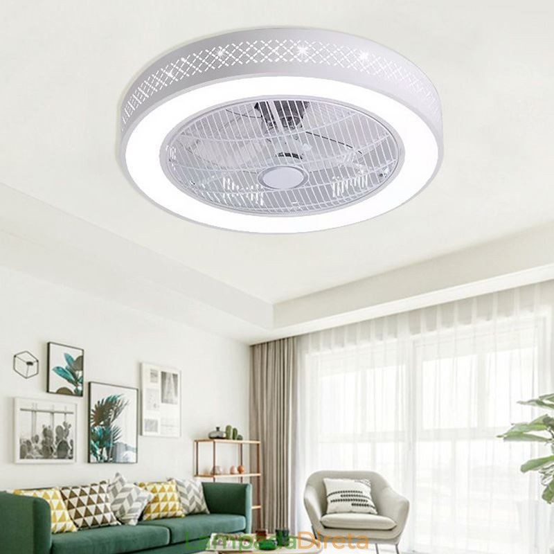 Ventilador de teto ultrafino com luz invisível Ventilador de teto com luz